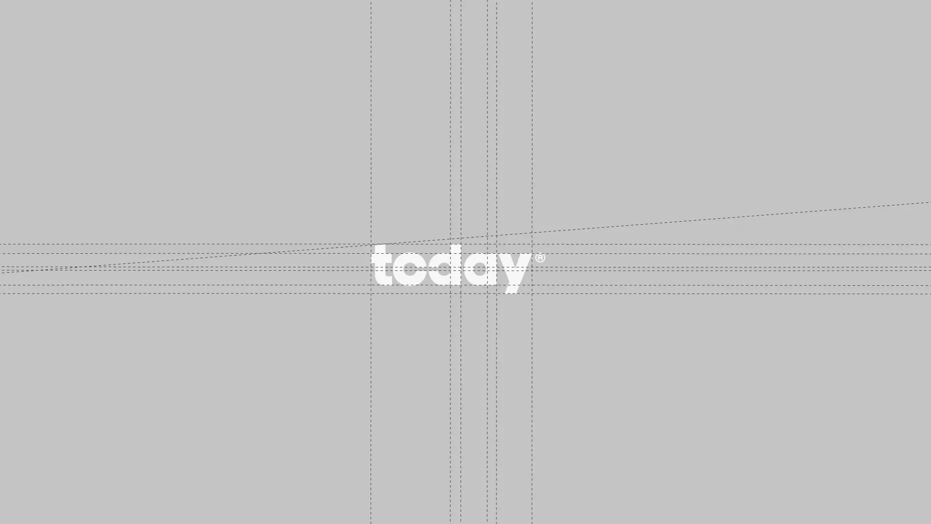The wordmark on its construction grid.